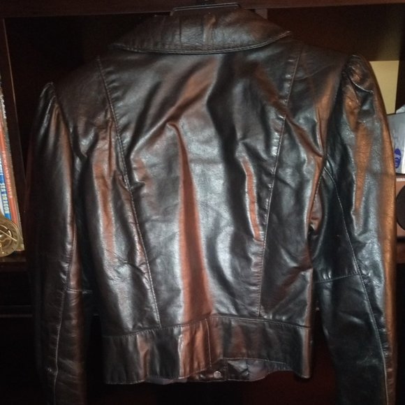 Vintage Jonathan Christopher Black Leather Puff Sleeve Jacket - Picture 5 of 16